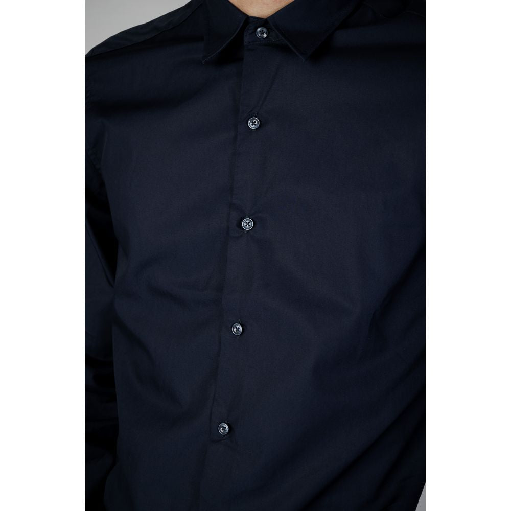 Antony Morato Blue Cotton Shirt Antony Morato Black