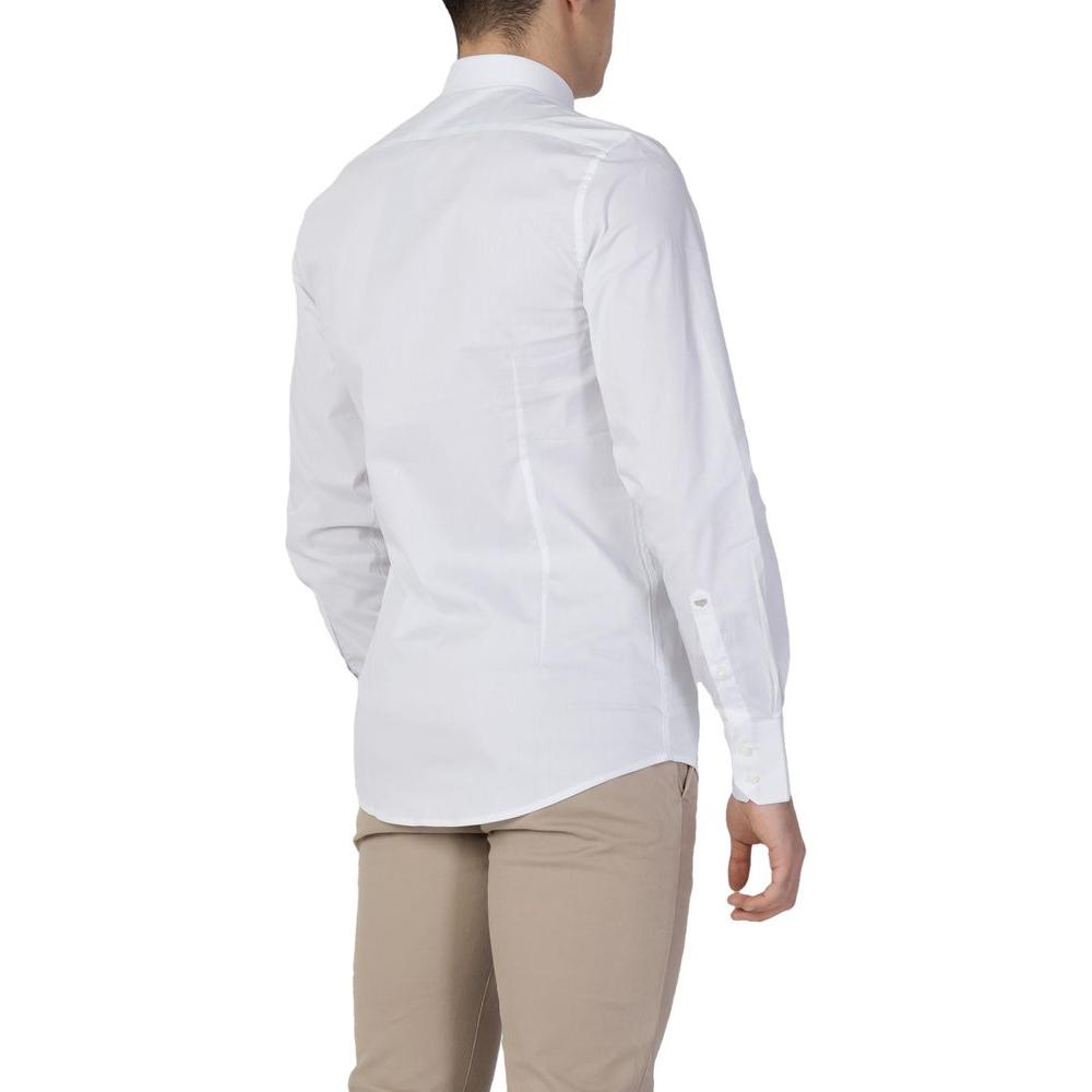 Antony Morato White Cotton Shirt Antony Morato Light Gray