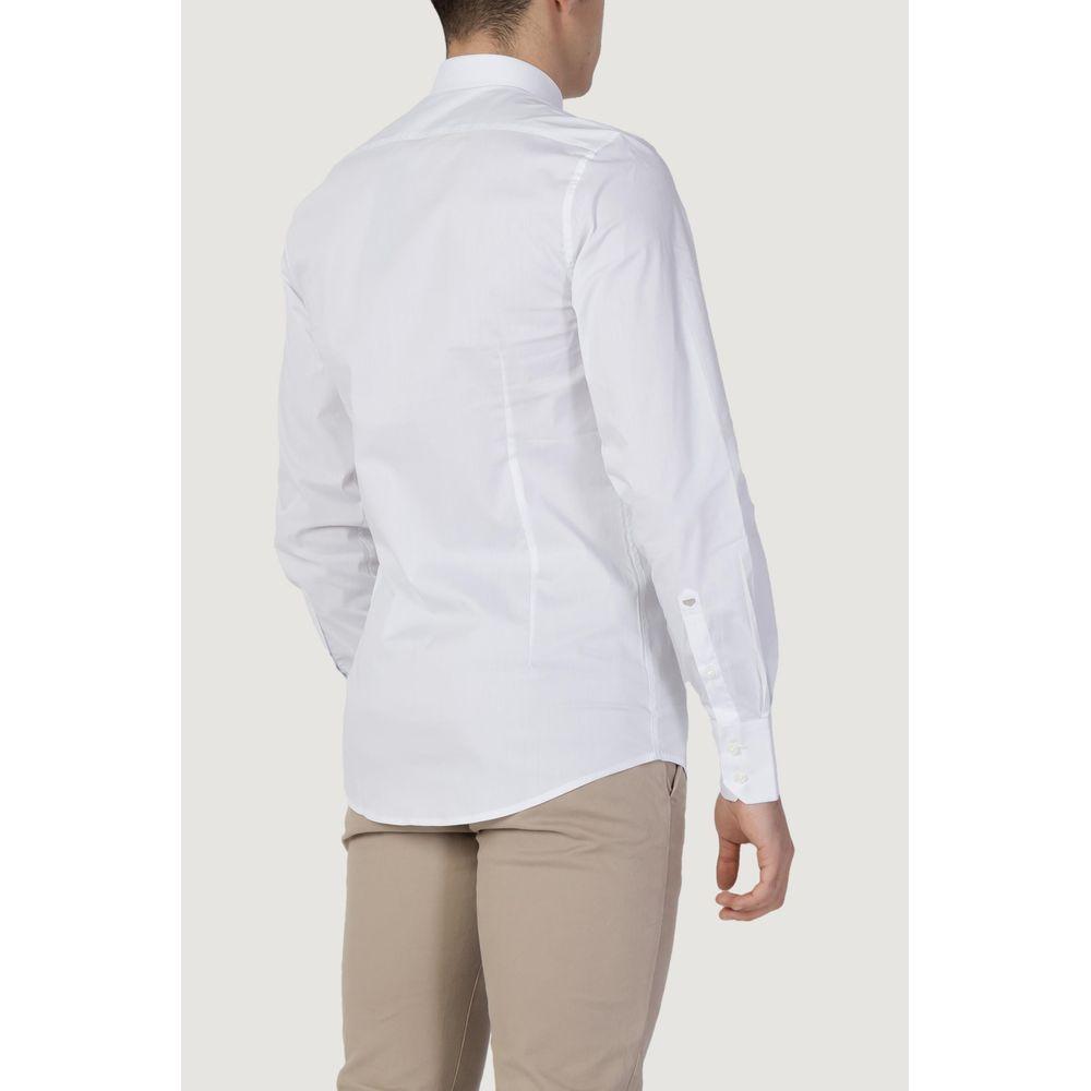 Antony Morato White Cotton Shirt Antony Morato Light Gray
