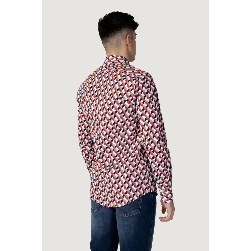Antony Morato Red Cotton Shirt Antony Morato Light Gray