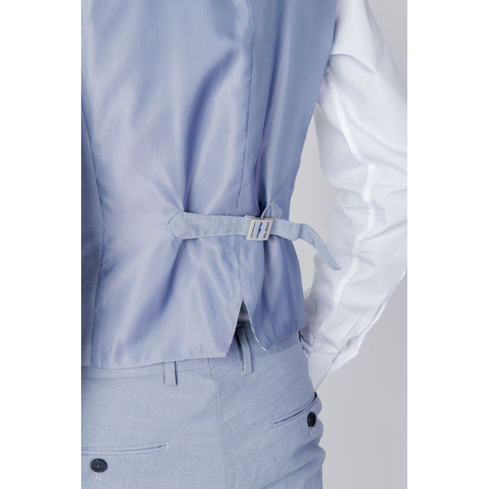 Antony Morato Blue Polyester Vest Antony Morato Gray