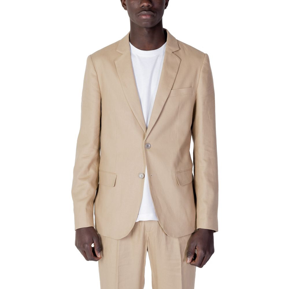 Antony Morato Beige Linen Suit Antony Morato Tan