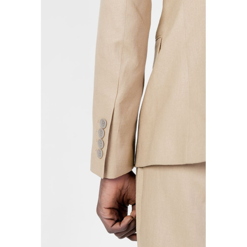 Antony Morato Beige Linen Suit Antony Morato Light Gray
