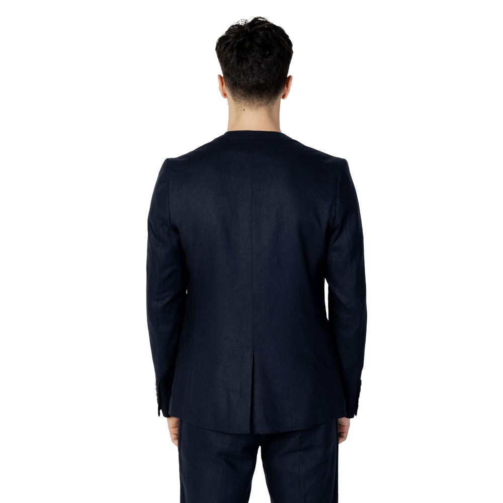 Antony Morato Blue Linen Blazer Antony Morato Black