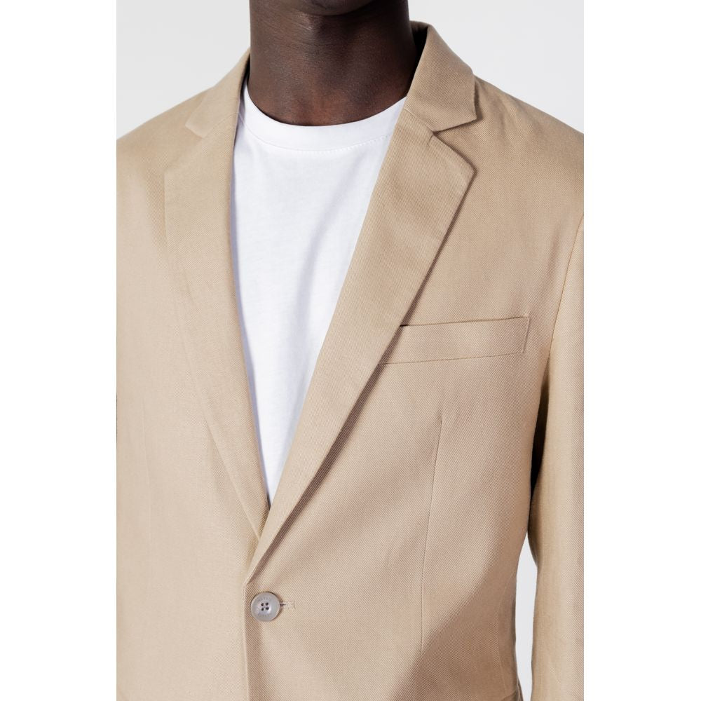 Antony Morato Beige Linen Suit Antony Morato Gray