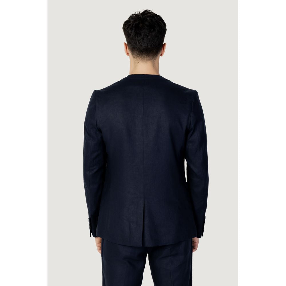 Antony Morato Blue Linen Blazer Antony Morato Lavender