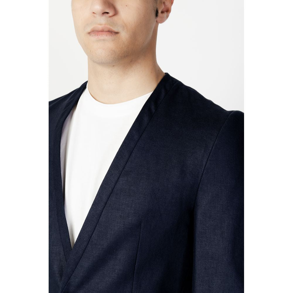 Antony Morato Blue Linen Blazer Antony Morato Black