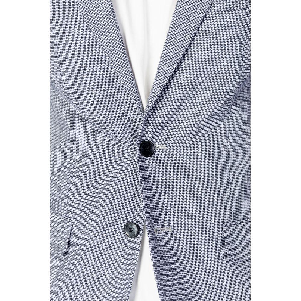 Antony Morato Blue Linen Suit Antony Morato Light Gray