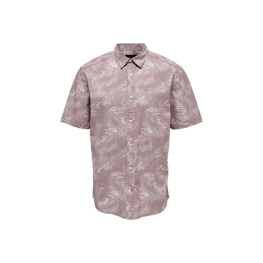 Only & Sons Purple Cotton Shirt Only & Sons Rosy Brown