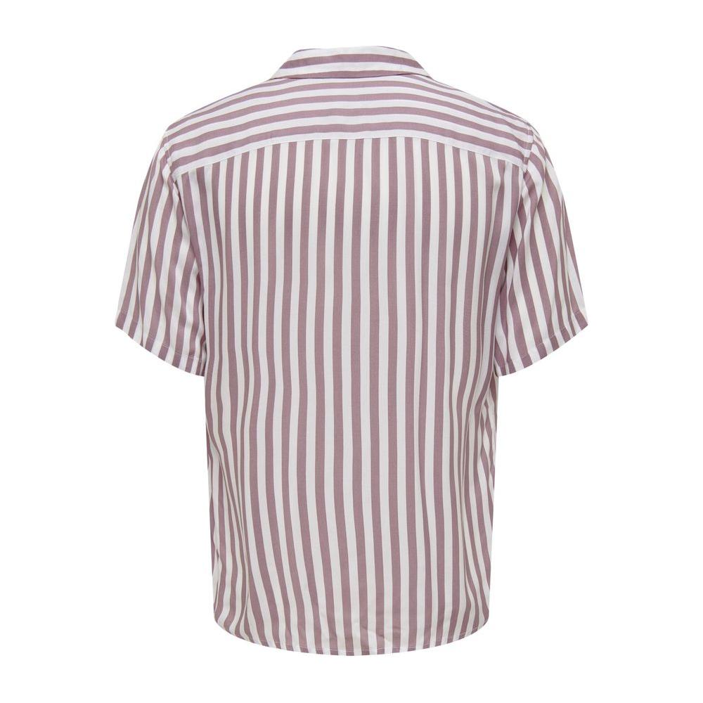 Only & Sons Purple Viscose Shirt Only & Sons Dark Gray