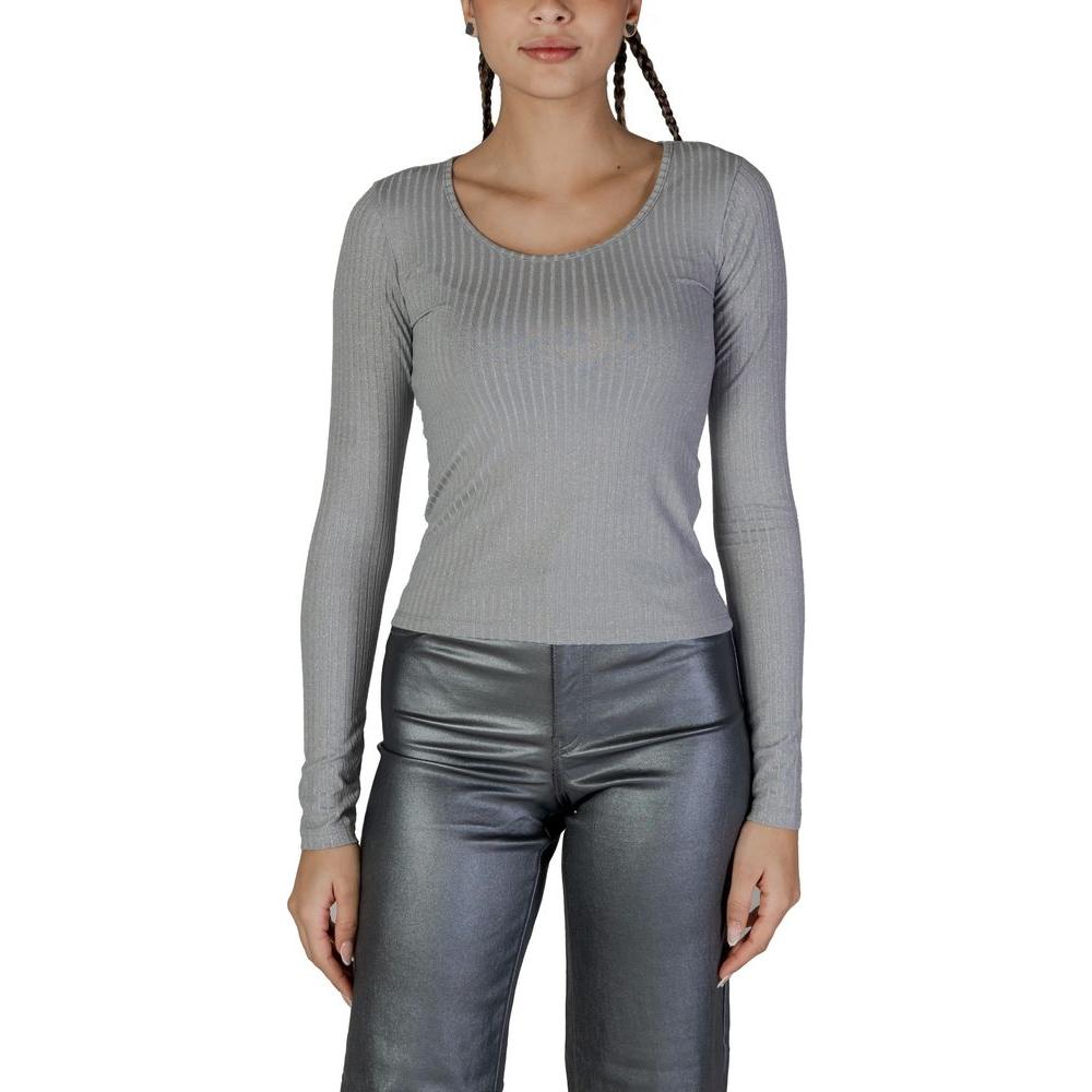 Vero Moda Silver Recycled Polyester Tops & T-Shirt Vero Moda Slate Gray