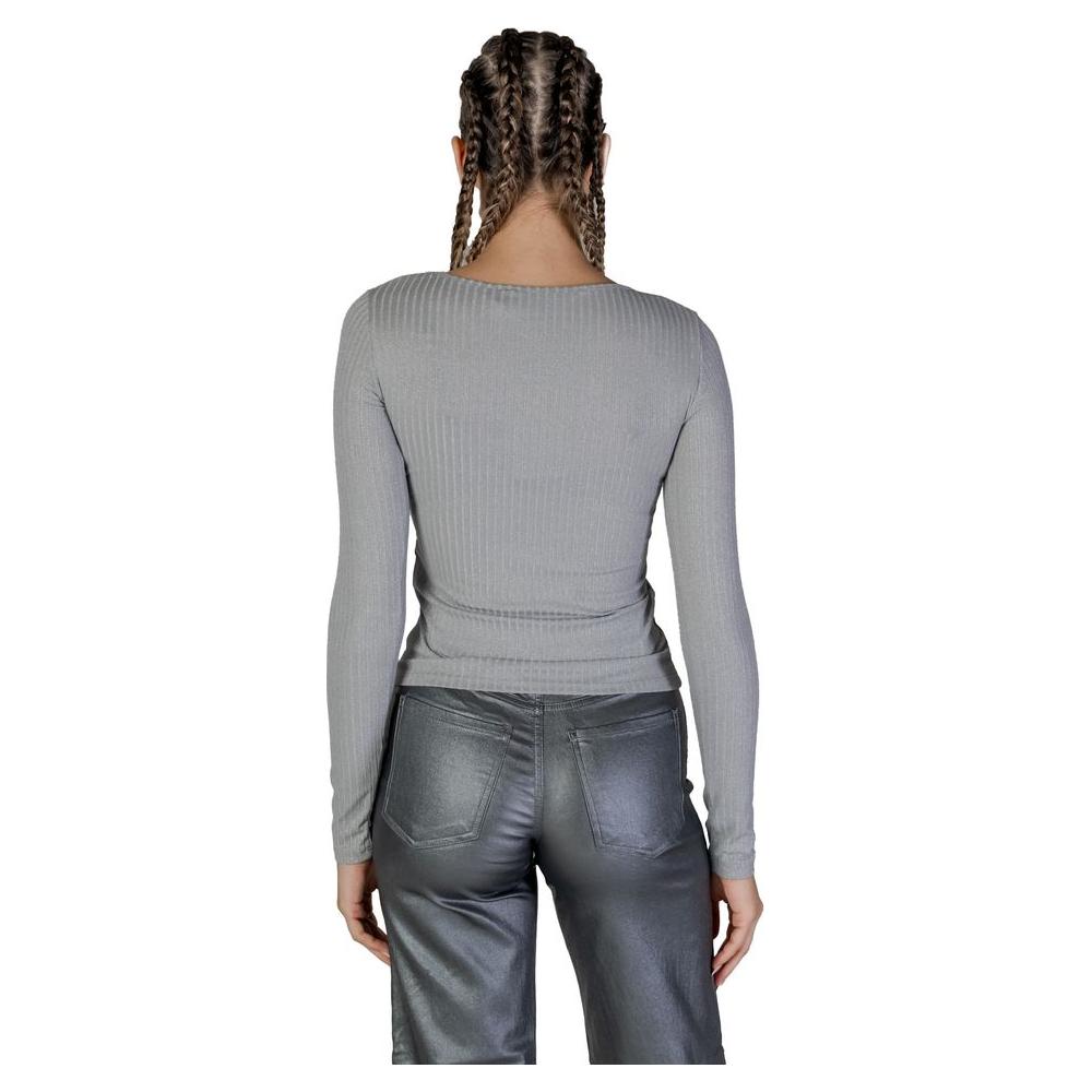 Vero Moda Silver Recycled Polyester Tops & T-Shirt Vero Moda Light Slate Gray