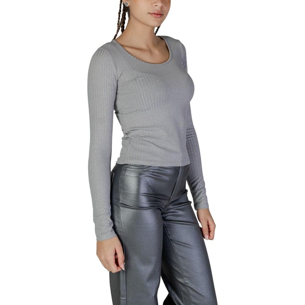 Vero Moda Silver Recycled Polyester Tops & T-Shirt Vero Moda Slate Gray