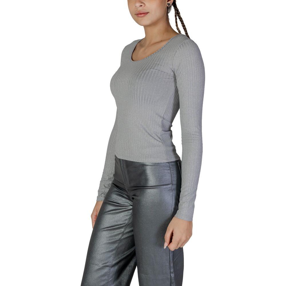 Vero Moda Silver Recycled Polyester Tops & T-Shirt Vero Moda Slate Gray