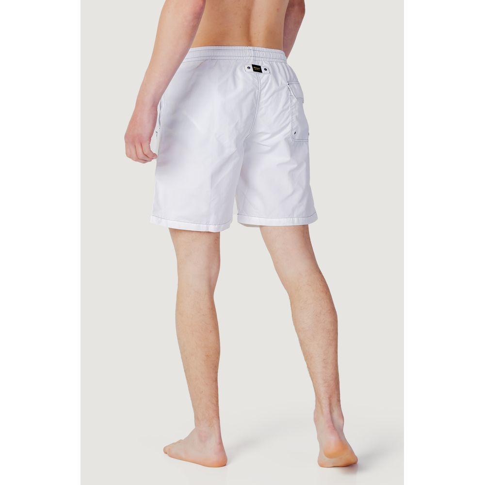 Blauer White Polyester Swimwear Blauer Light Gray