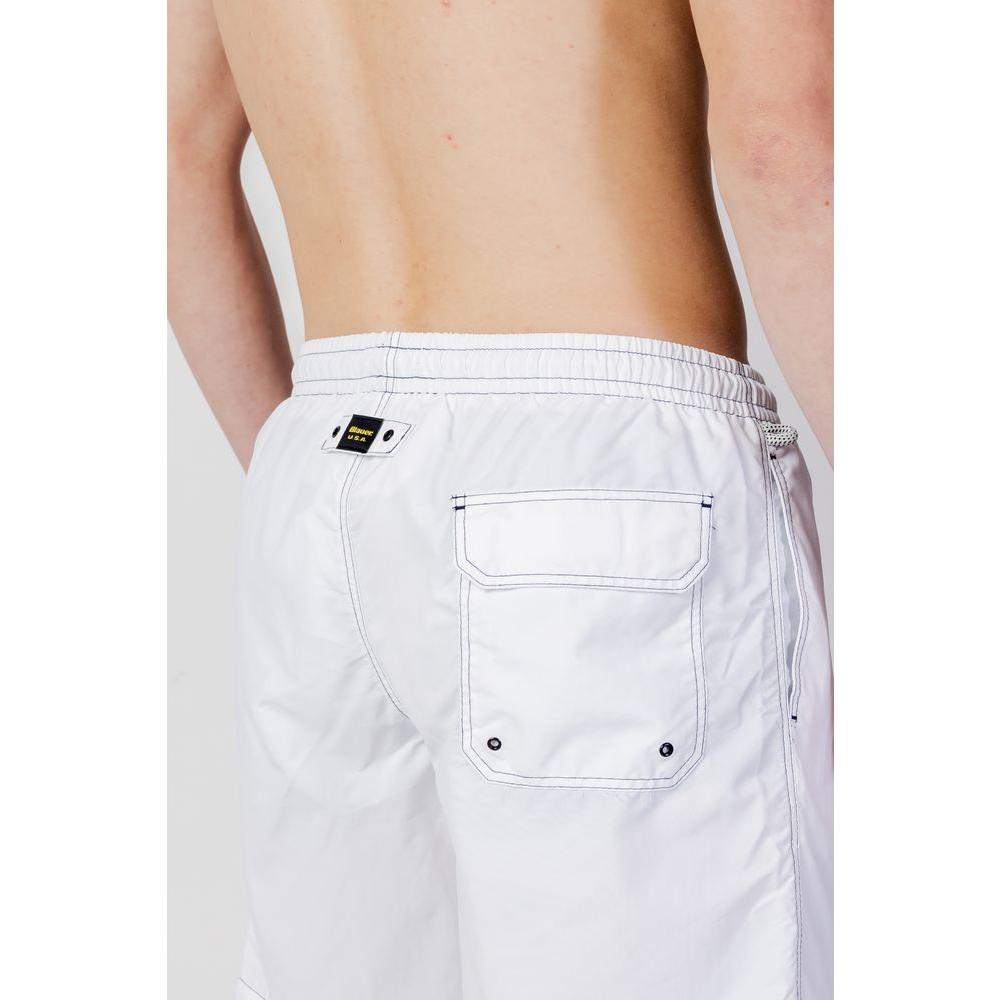 Blauer White Polyester Swimwear Blauer Light Gray