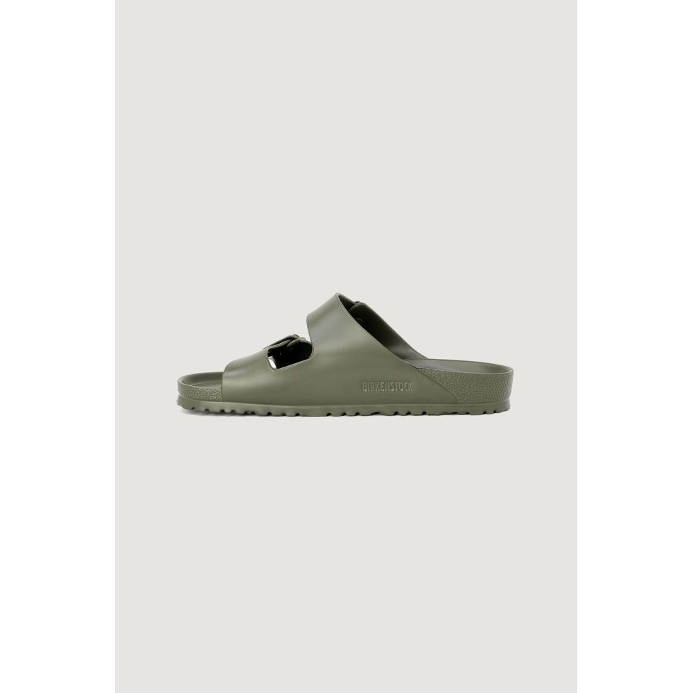 Alt Tag: Birkenstock Green EVA Sandal, Women's Spring/Summer Collection, 100% EVA composition, side view, eco-friendly footwear.