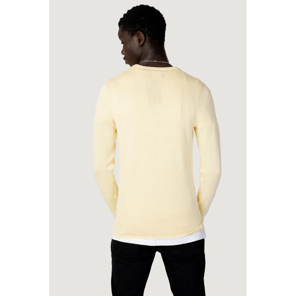 Only & Sons Yellow Cotton T-Shirt Only & Sons Antique White