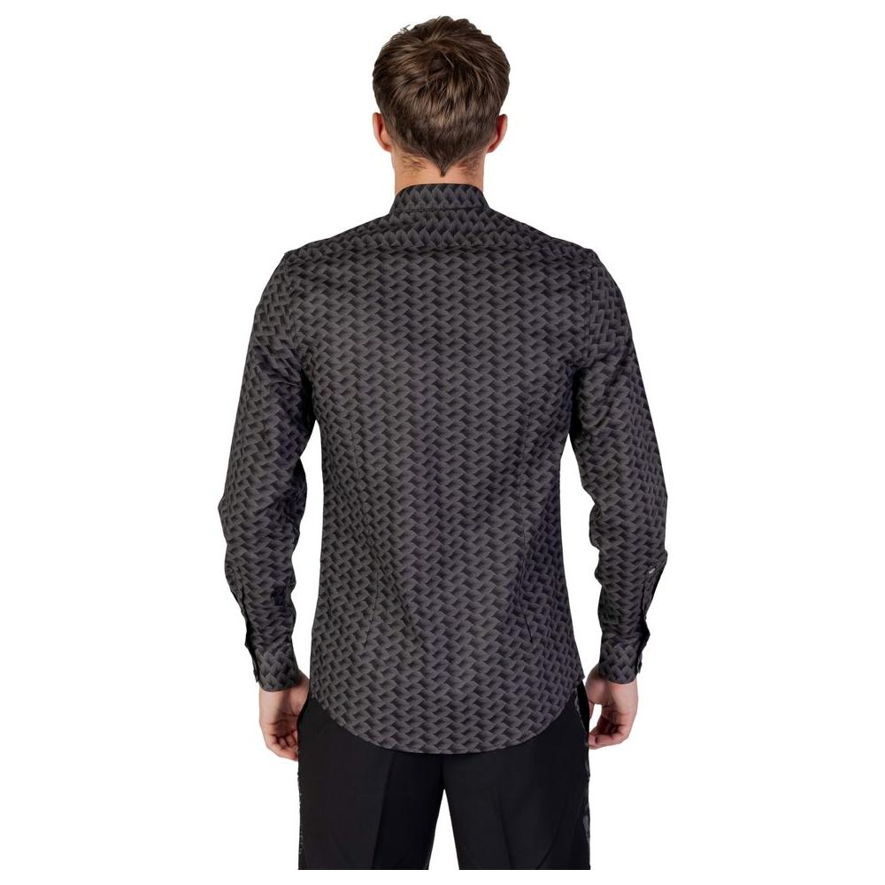 Antony Morato Gray Cotton Shirt Antony Morato Dark Slate Gray