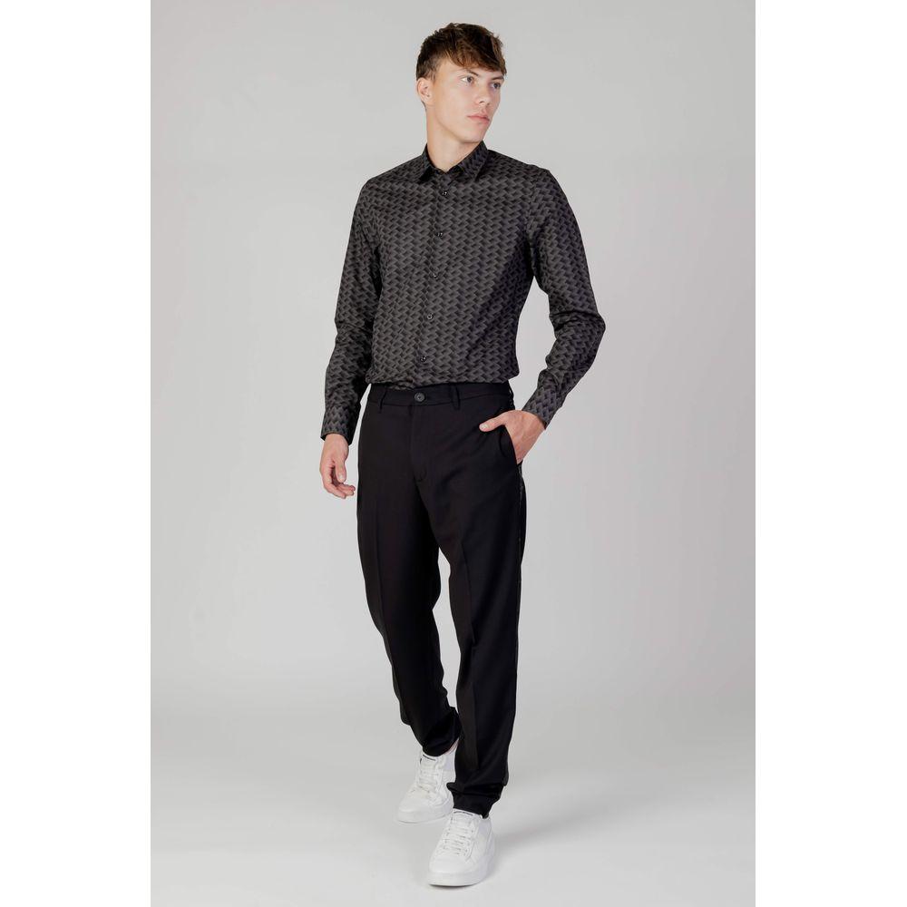 Antony Morato Gray Cotton Shirt Antony Morato Gray