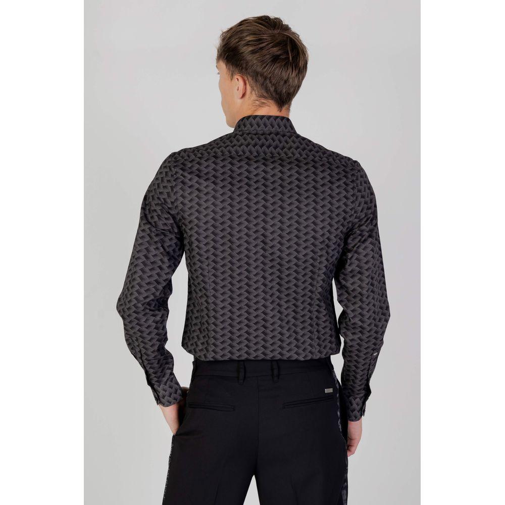 Antony Morato Gray Cotton Shirt Antony Morato Light Gray