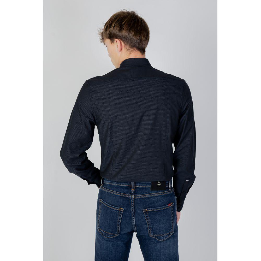 Antony Morato Blue Cotton Shirt Antony Morato Gray