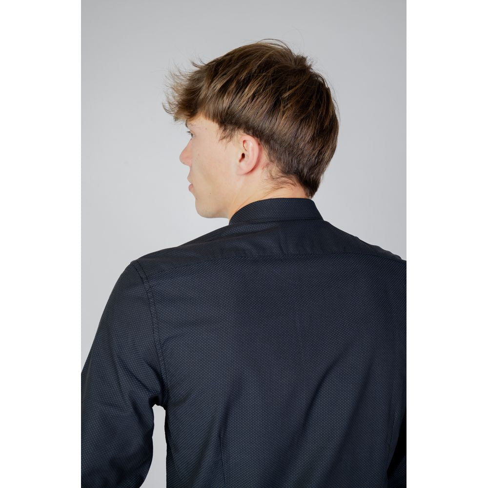 Antony Morato Blue Cotton Shirt Antony Morato Dark Slate Gray