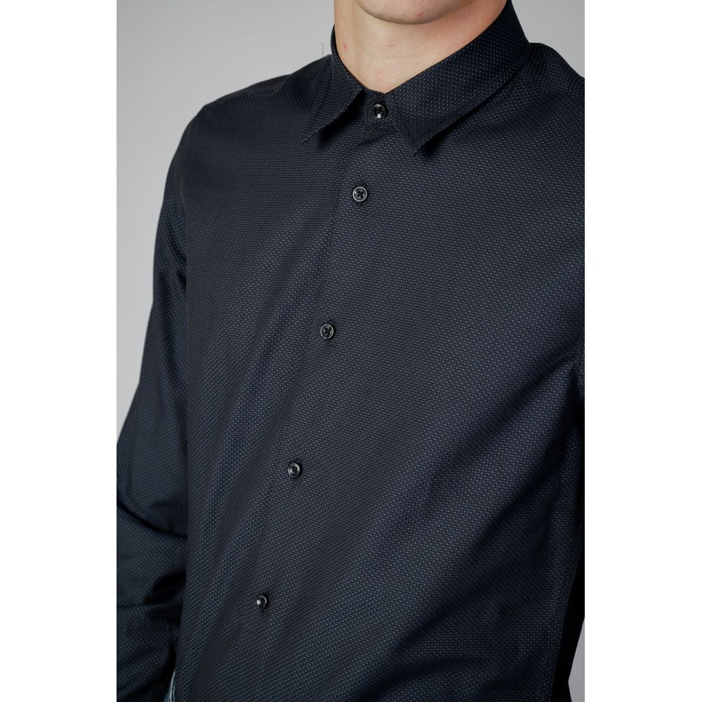 Antony Morato Blue Cotton Shirt Antony Morato Dark Slate Gray