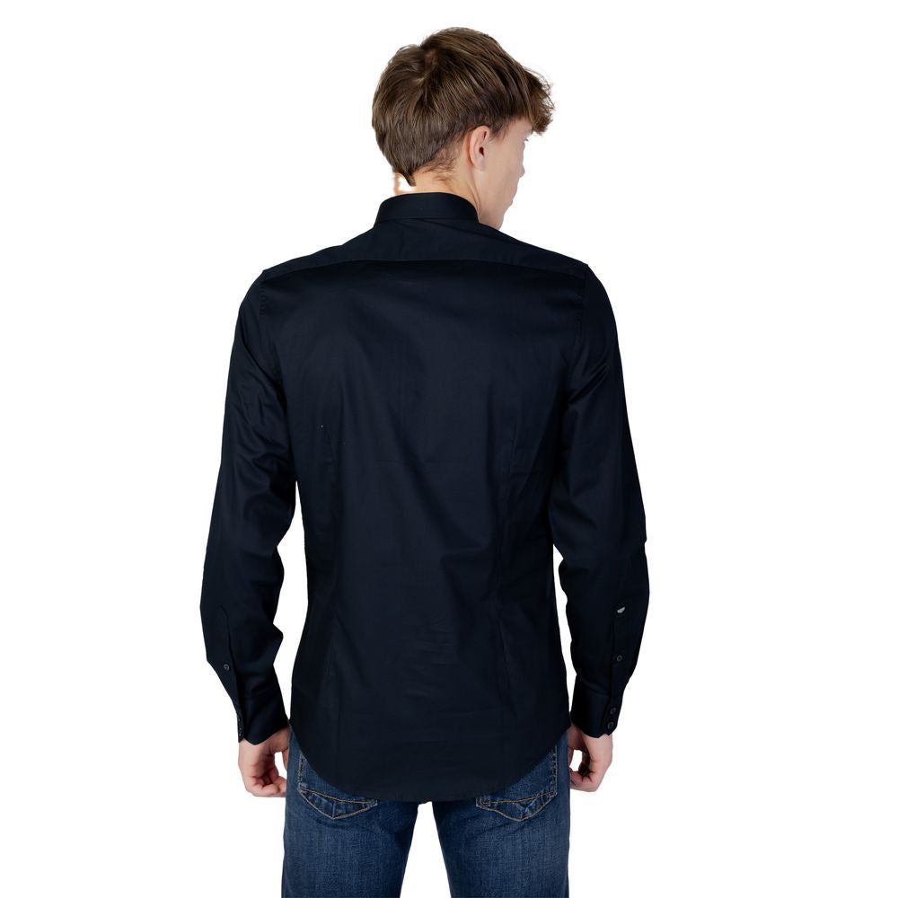 Antony Morato Blue Cotton Shirt Antony Morato Black