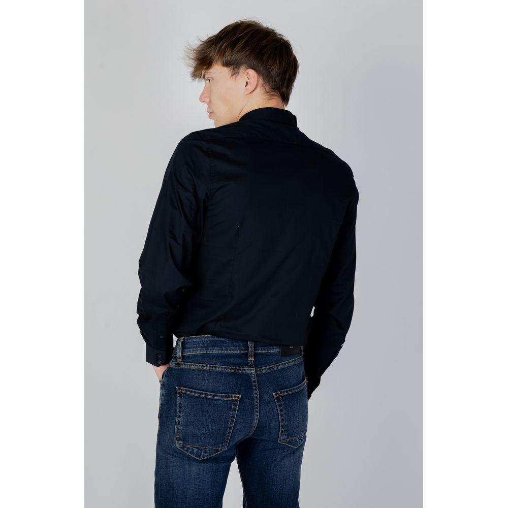 Antony Morato Blue Cotton Shirt Antony Morato Gray
