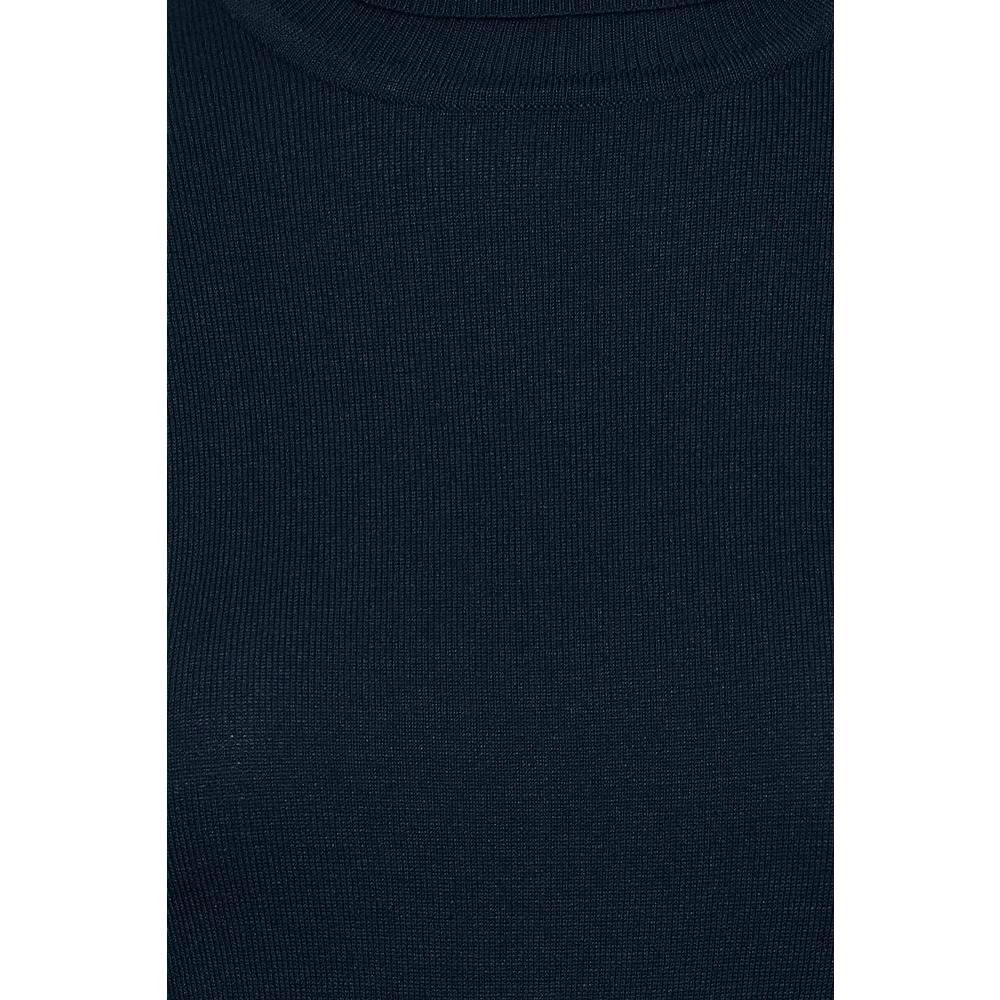 ICHI ICHI Blue Viscose Sweater – WOMEN’S TURTLENECK– COLLECTION: FALL/WINTER– COMPOSITION: 81% VISCOSE (LENZING⢠ECOVEROâ¢), 17% NYLON, 2% ELASTANE