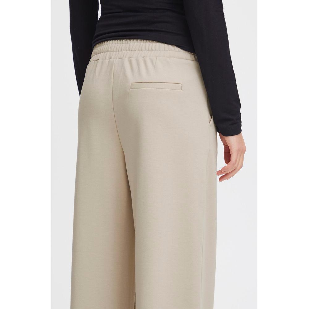 ICHI Beige Recycled Polyurethane Jeans & Pant ICHI Gray