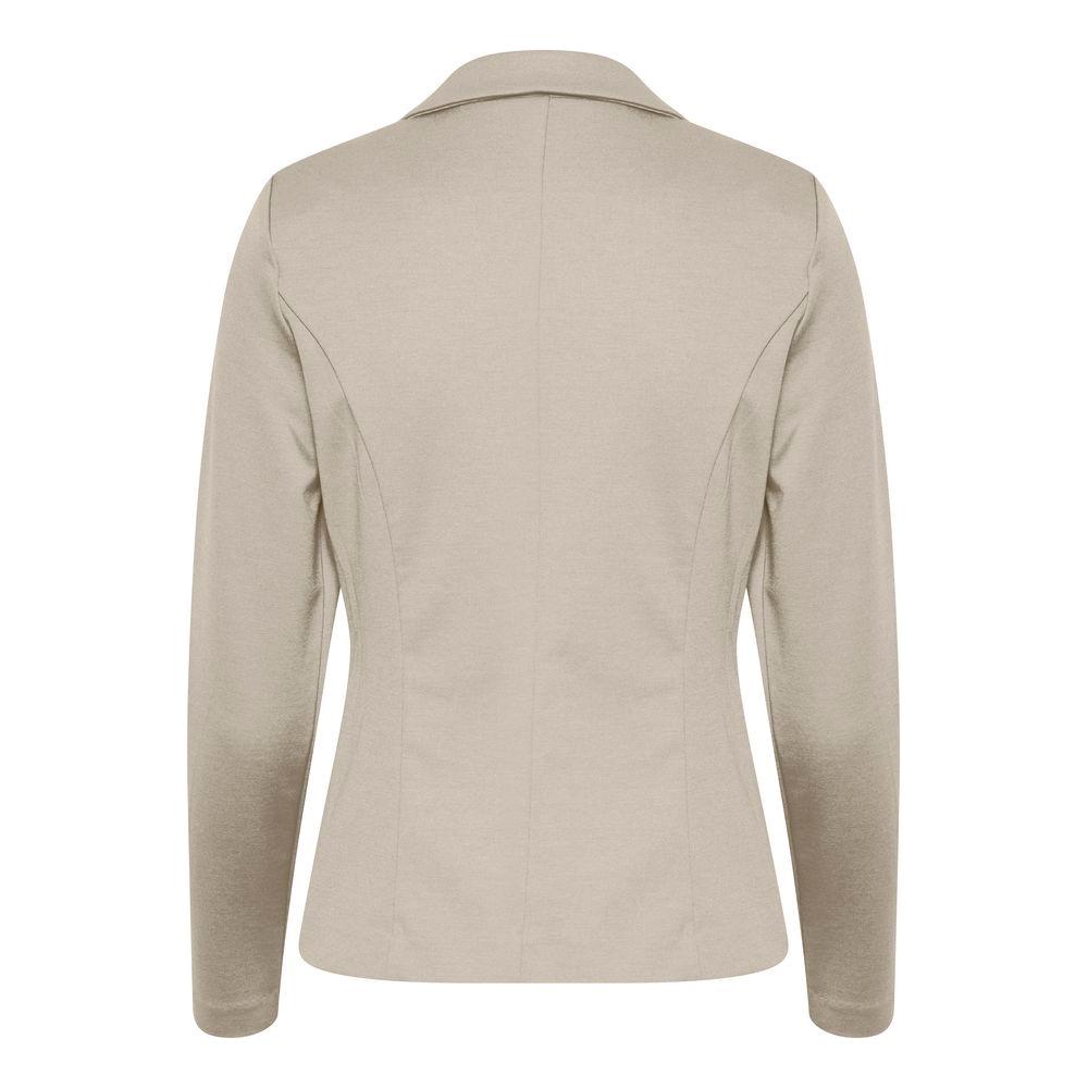 ICHI Beige Polyester Suits & Blazer ICHI Gray