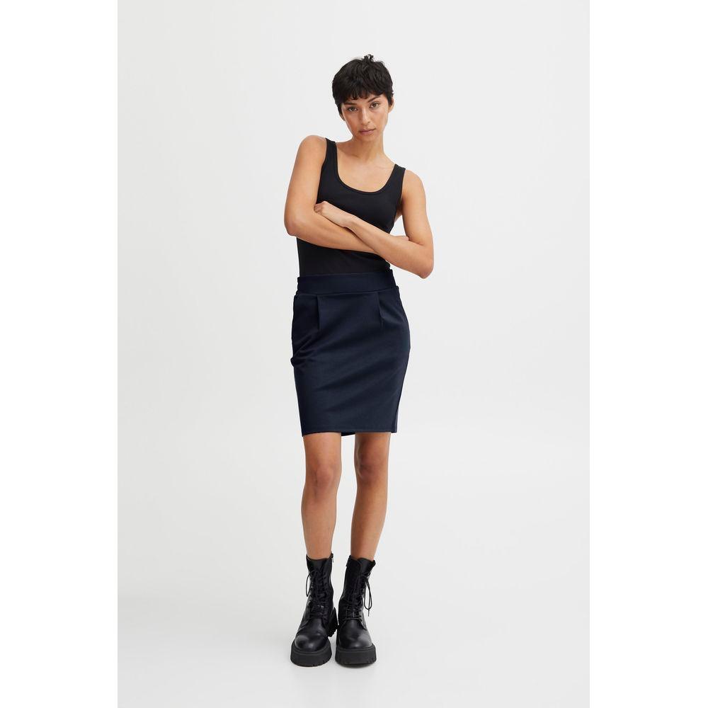 ICHI Blue Polyester Skirt ICHI Lavender