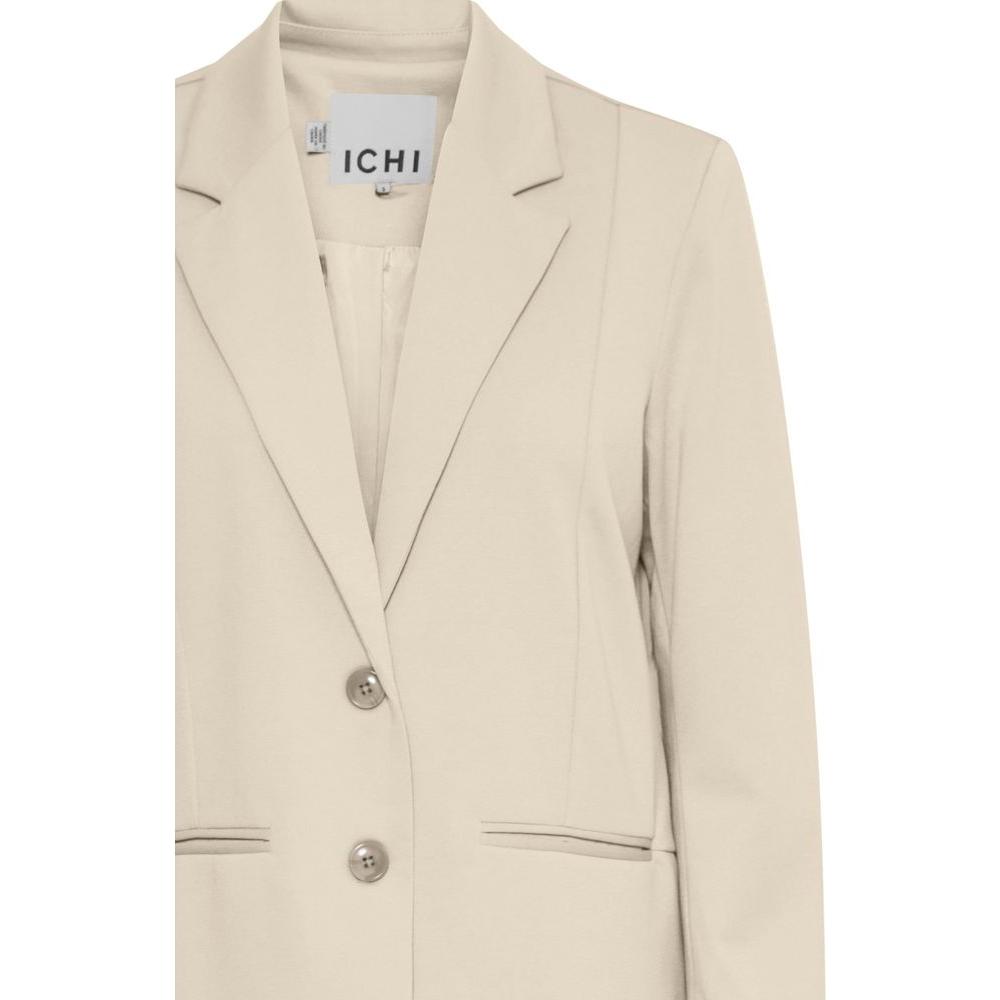 ICHI Beige Recycled Polyester Suits & Blazer ICHI Light Gray