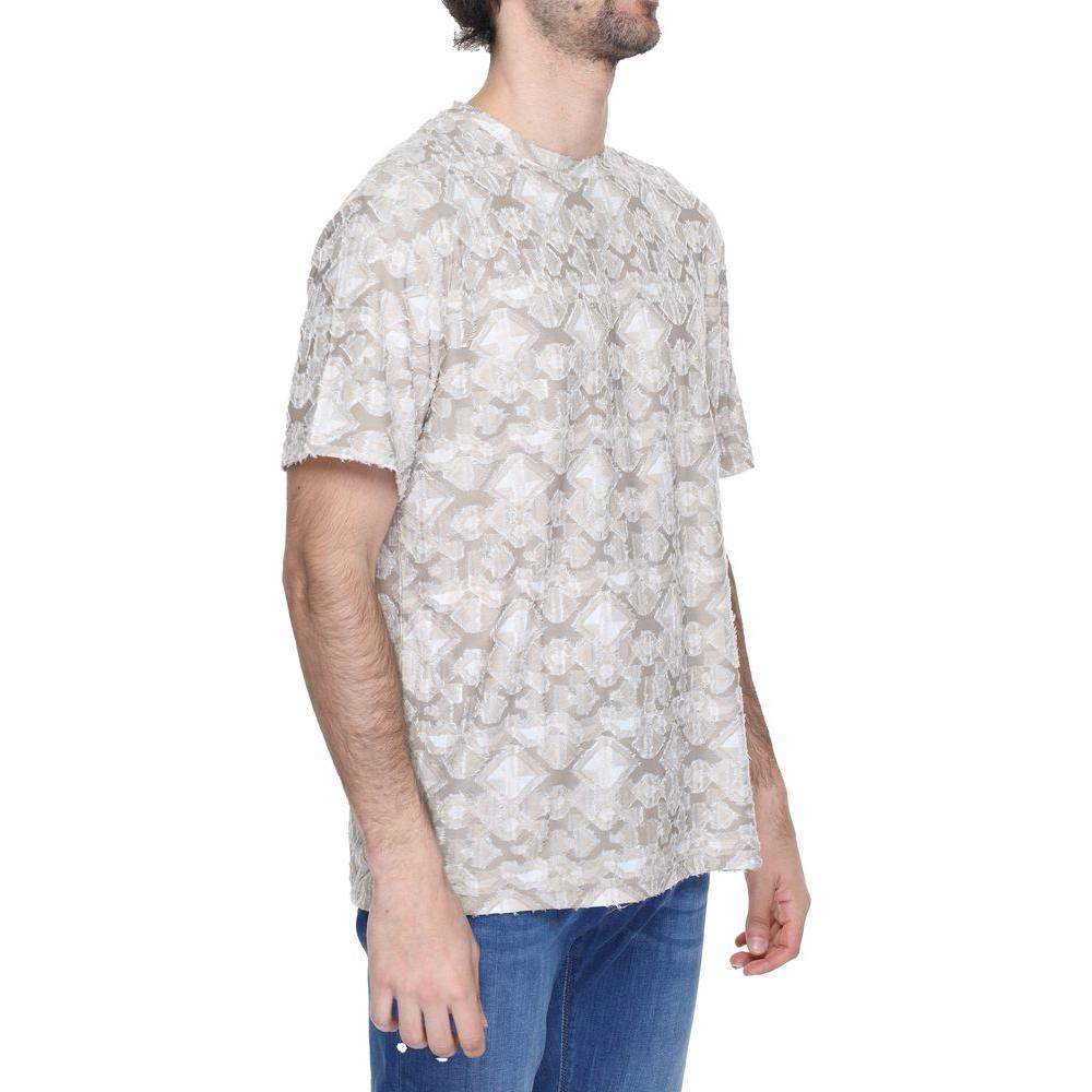 Antony Morato Beige Polyester T-Shirt Antony Morato Light Gray