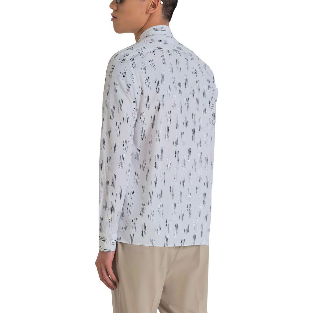 Antony Morato White Viscose Shirt Antony Morato Gray