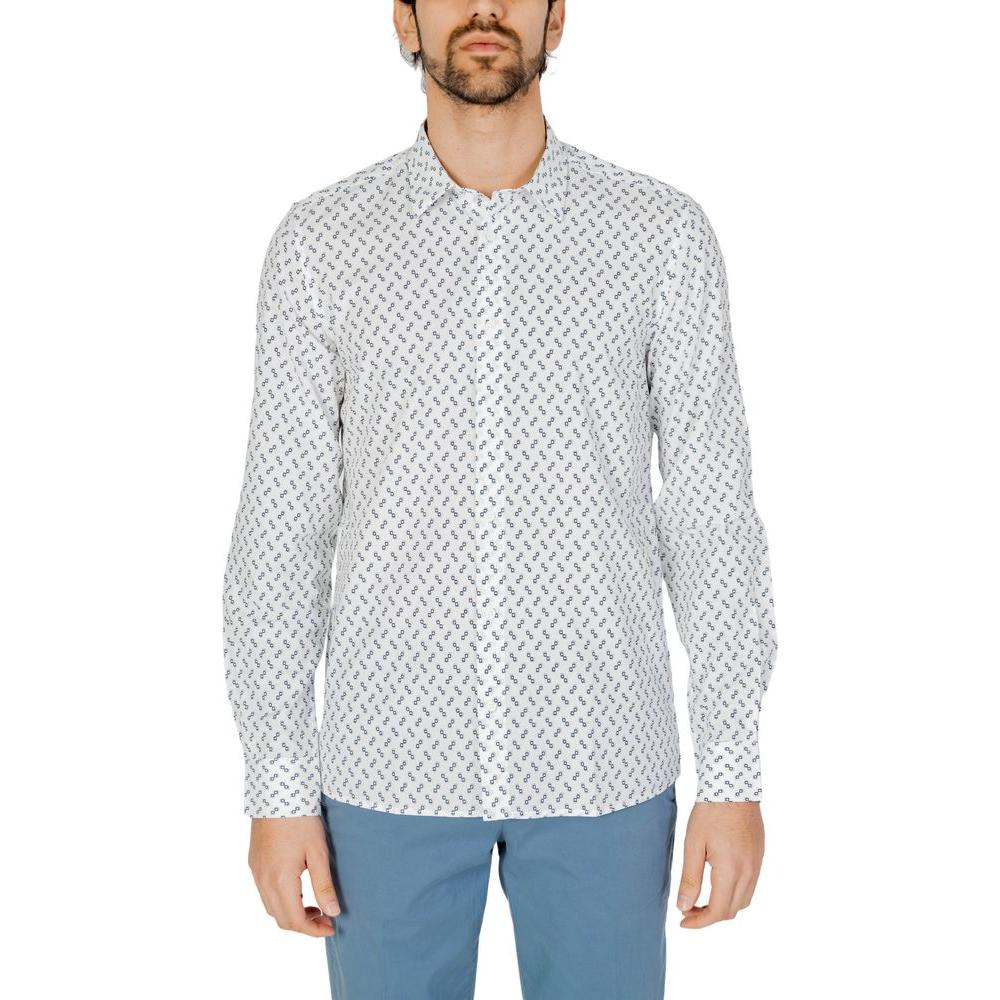 Antony Morato White Viscose Shirt Antony Morato Light Gray