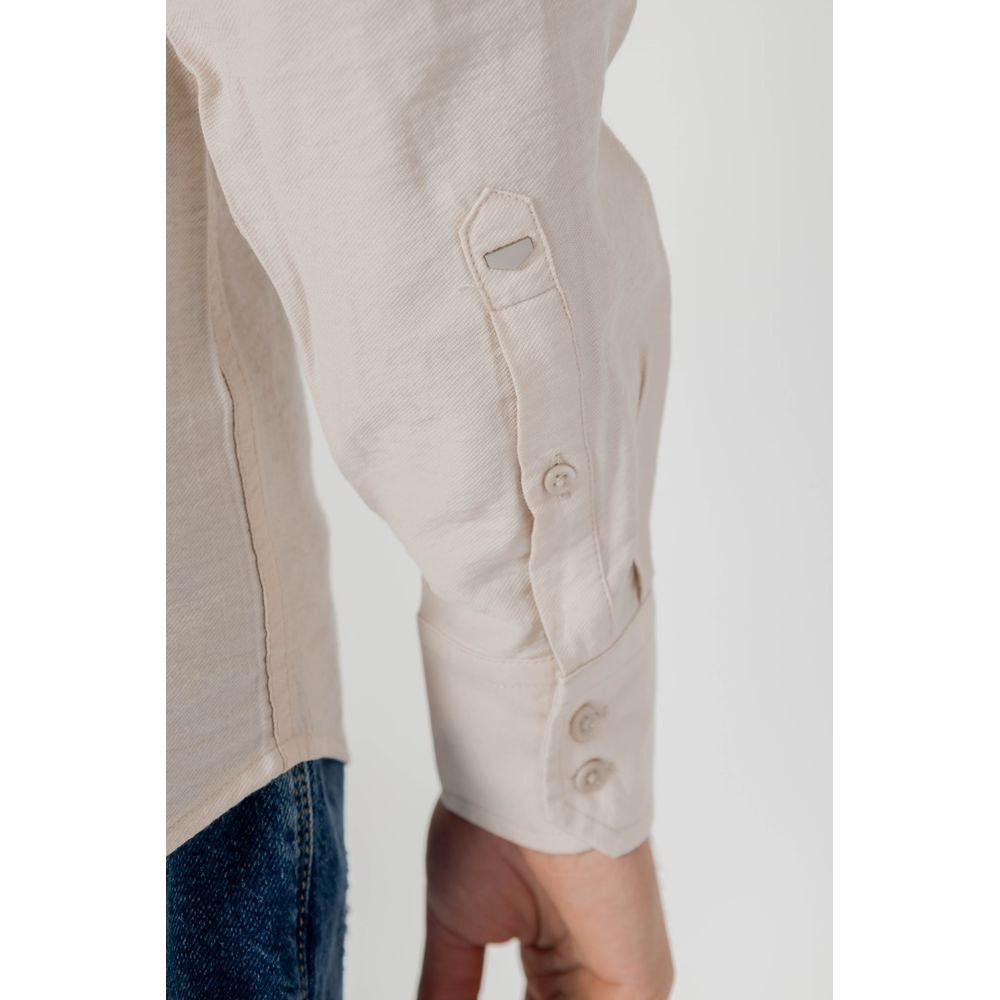 Antony Morato Beige Viscose Shirt Antony Morato Gray