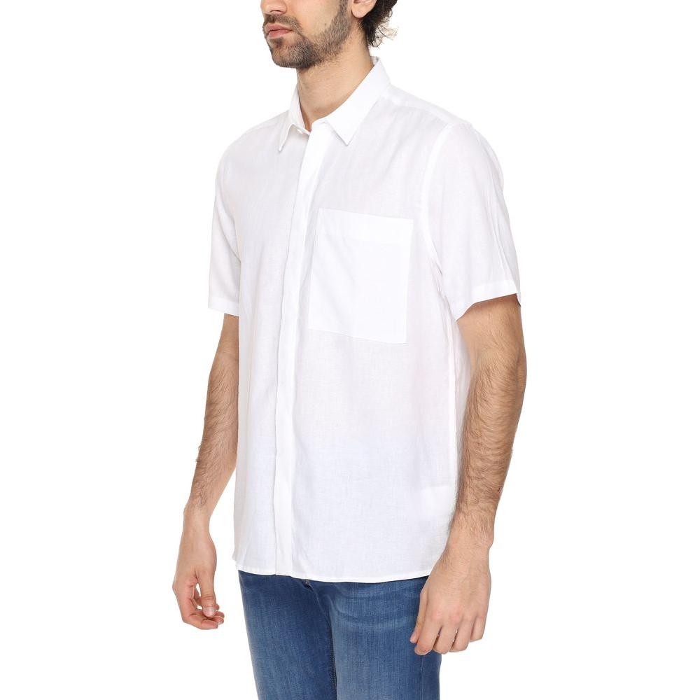 Antony Morato White Linen Shirt Antony Morato Antique White