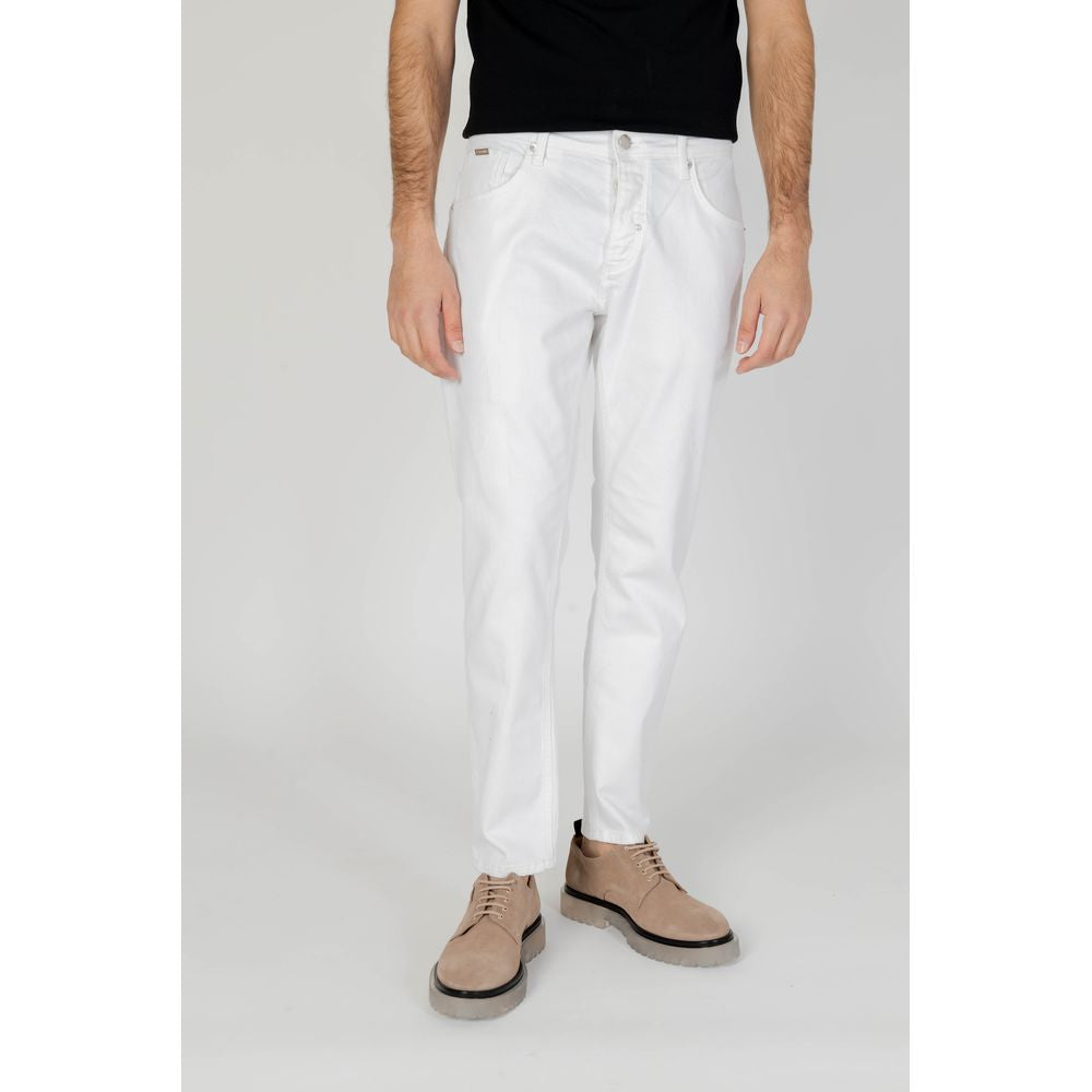 Antony Morato White Cotton Jeans & Pant Antony Morato Light Gray