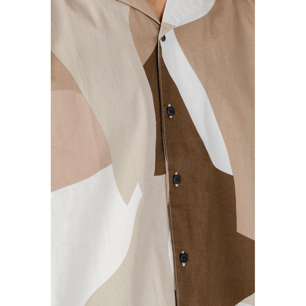 Only & Sons Brown Cotton Shirt Only & Sons Gray