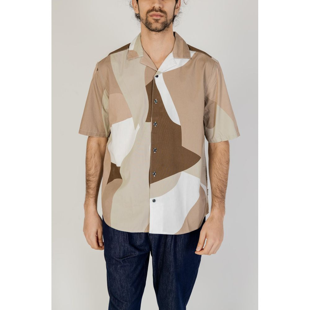 Only & Sons Brown Cotton Shirt Only & Sons Gray