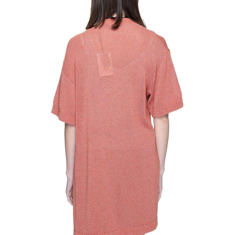 Jacqueline De Yong Red Recycled Cotton Cardigan Jacqueline De Yong Rosy Brown