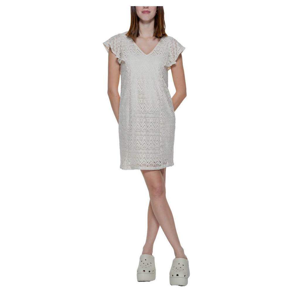 Vero Moda Beige Polyester Dress Vero Moda Gray