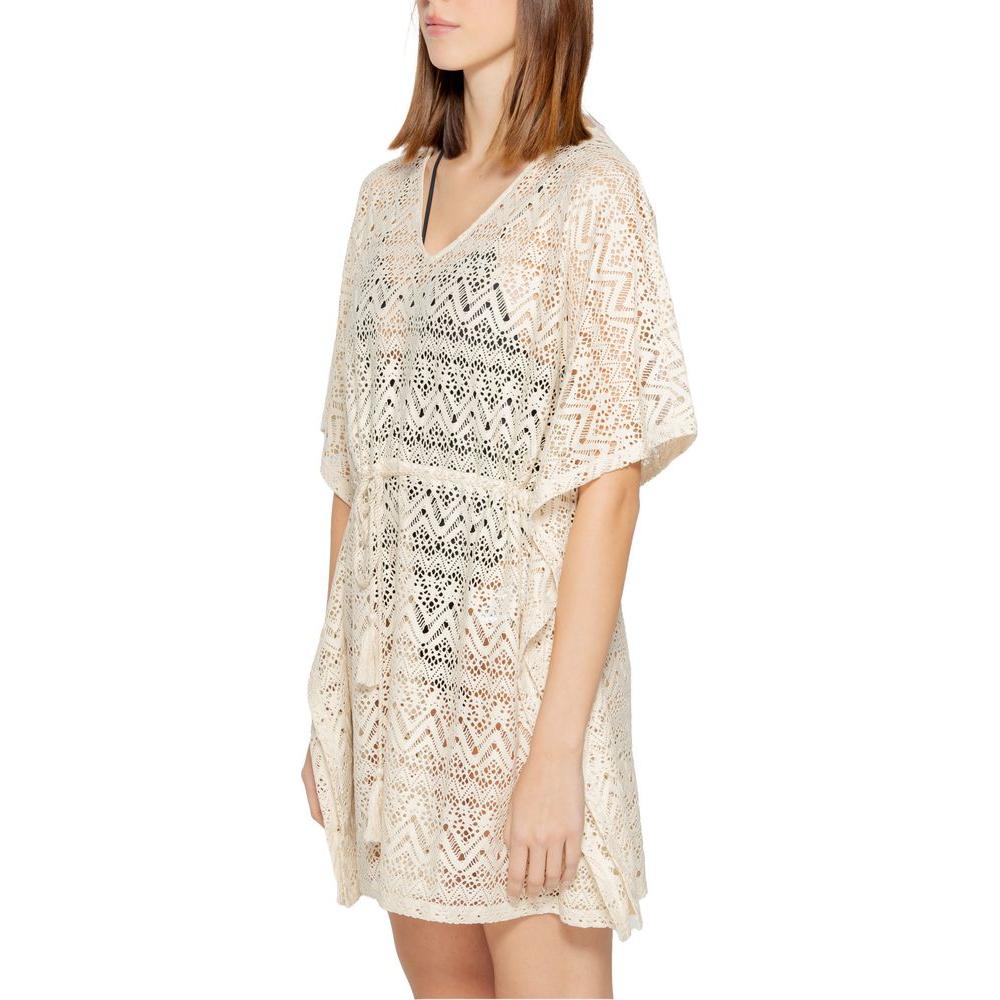 Vero Moda Beige Polyester Dress Vero Moda Light Gray
