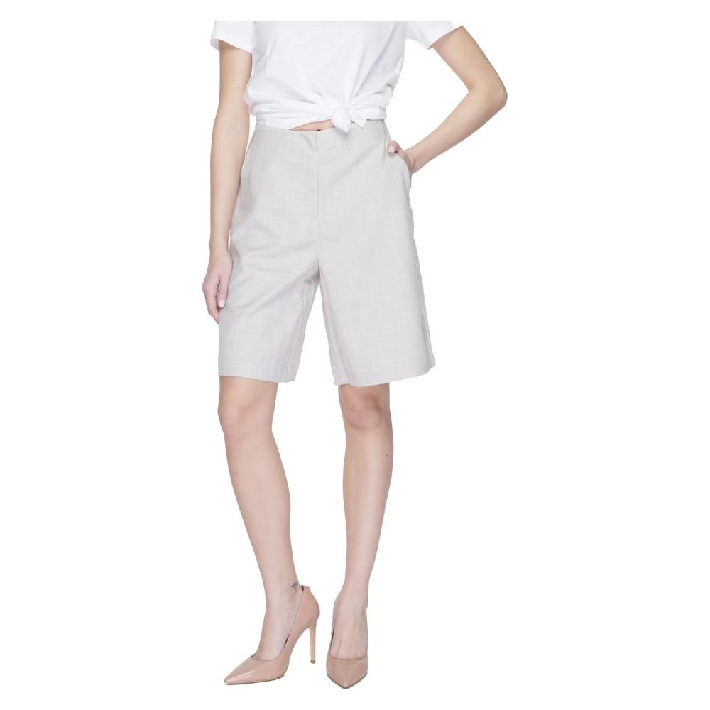 Vero Moda Gray Polyester Short Vero Moda Light Gray