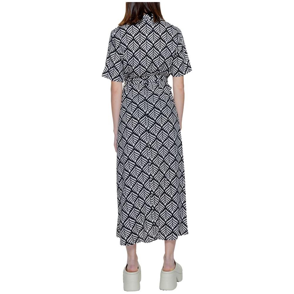 Jacqueline De Yong Beige Viscose Dress Jacqueline De Yong Gray
