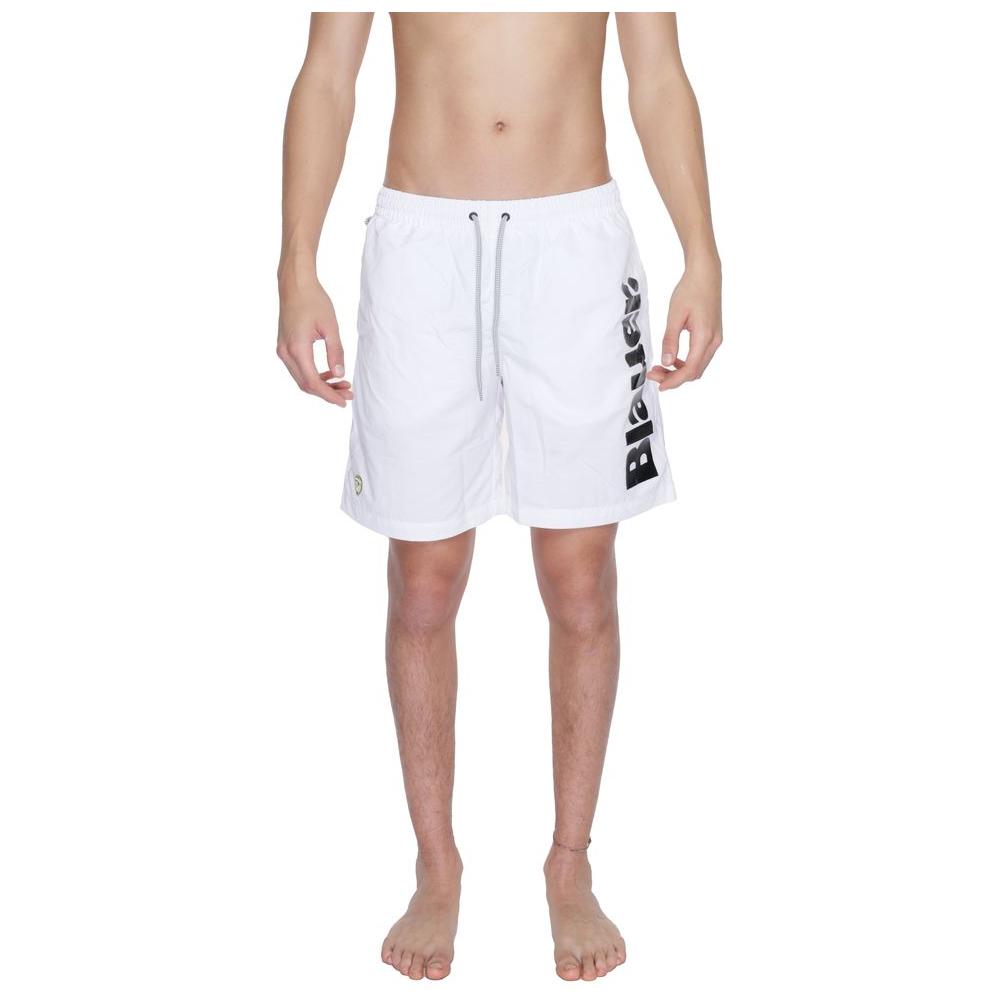 Blauer White Polyamide Swimwear Blauer Gray