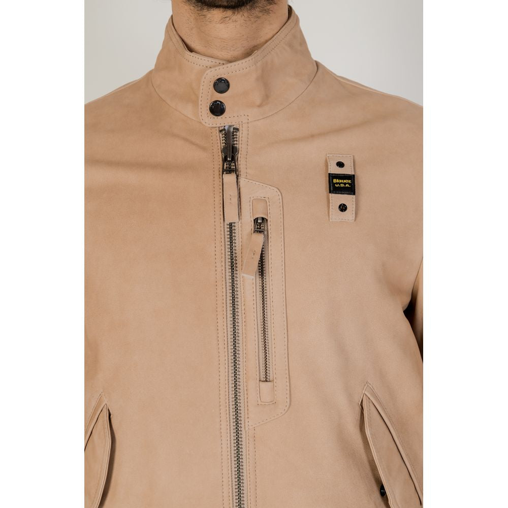 Blauer Beige Leather Jacket Blauer Rosy Brown